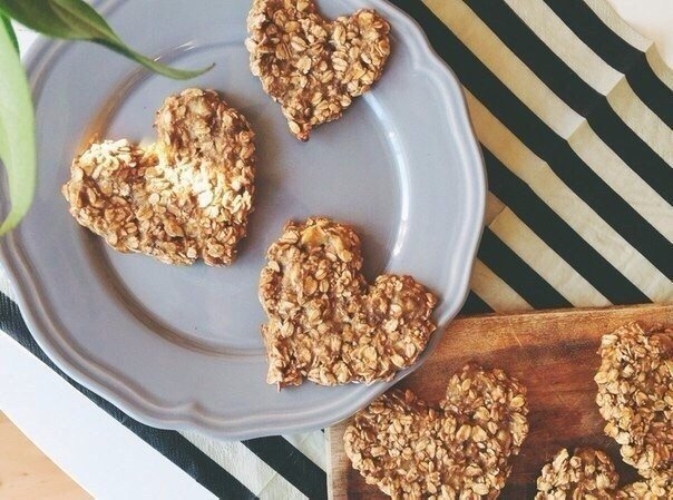 Печенье из бананов и овсянки! Возьми с собой, как перекус!