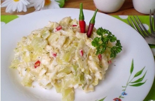 Салат из фасоли остренький