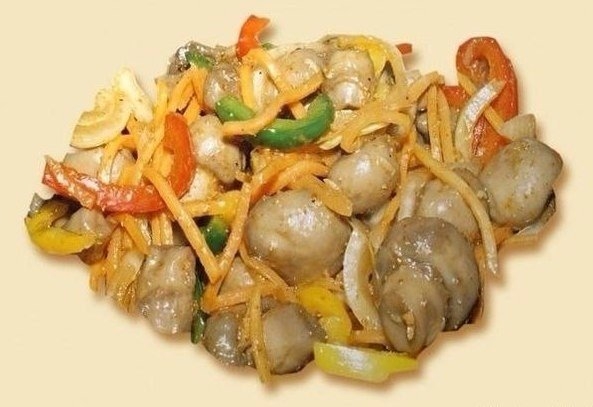Шампиньоны по- корейски.