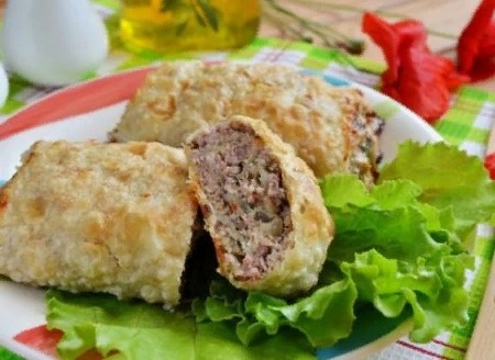 Фарш в лаваше по-провански