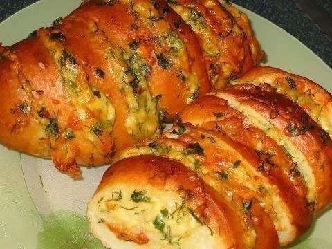 "Запеченный батон с сыром и чесноком" "Запеченный батон с сыром и чесноком"