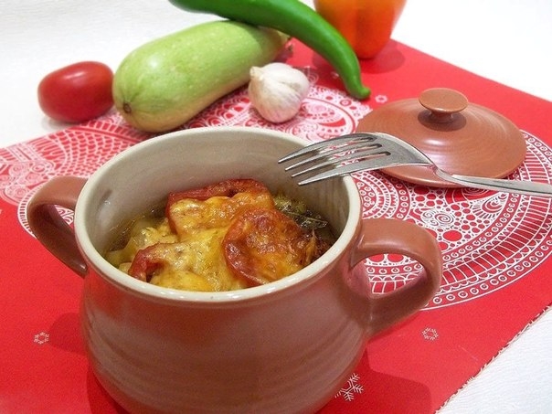Мясо с овощами в горшочках Мясо с овощами в горшочках