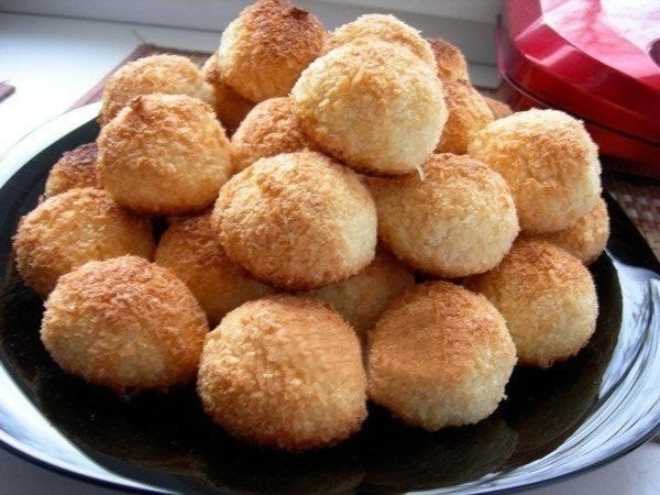 Очень вкусное кокосовое печенье! Ни грамма муки! Хрустящая корочка и нежное внутри!