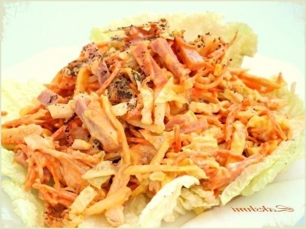 Вкусный и сытный салат «Анастасия» для праздничного стола! Вкусный и сытный салат «Анастасия» для праздничного стола!