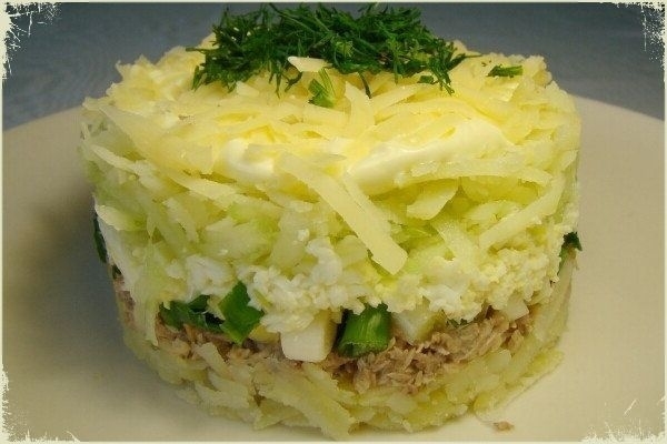Салат из консервированной рыбы — простой и вкусный! Салат из консервированной рыбы — простой и вкусный!