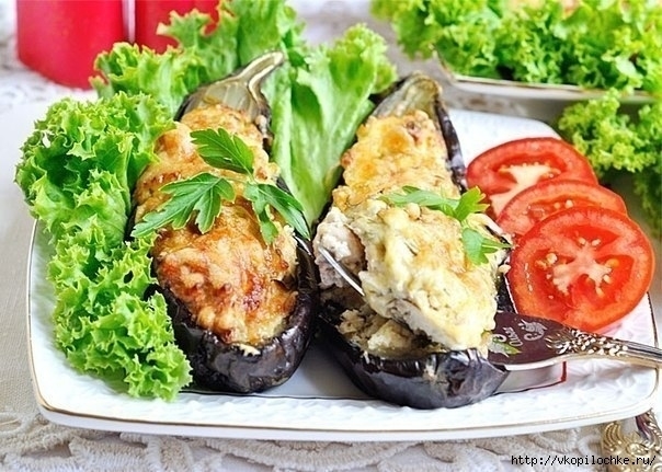 БАКЛАЖАНЫ ФАРШИРОВАННЫЕ КУРИЦЕЙ И ТВОРОГОМ БАКЛАЖАНЫ ФАРШИРОВАННЫЕ КУРИЦЕЙ И ТВОРОГОМ