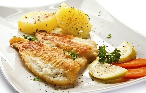 Камбала с картофелем и луком Камбала с картофелем и луком