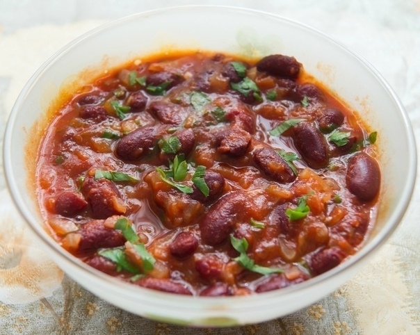 Фасоль тушёная с овощами Фасоль тушёная с овощами