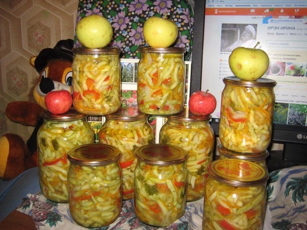 Салат из кабачков по-корейски на зиму Салат из кабачков по-корейски на зиму