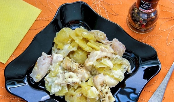 Горшочки с рыбой и картофелем Горшочки с рыбой и картофелем
