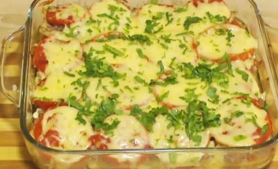 Запеканка с баклажанами и мясным фаршем Запеканка с баклажанами и мясным фаршем