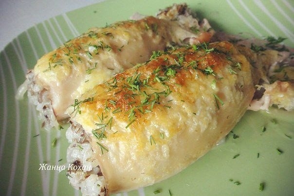 Фаршированные кальмары. Фаршированные кальмары.