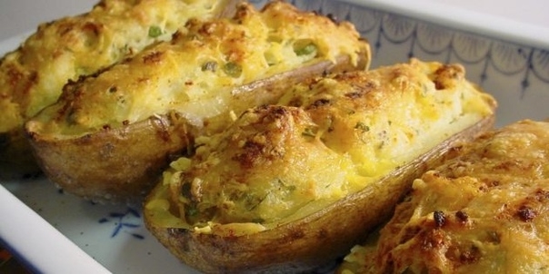 Печёный картофель с начинкой Печёный картофель с начинкой