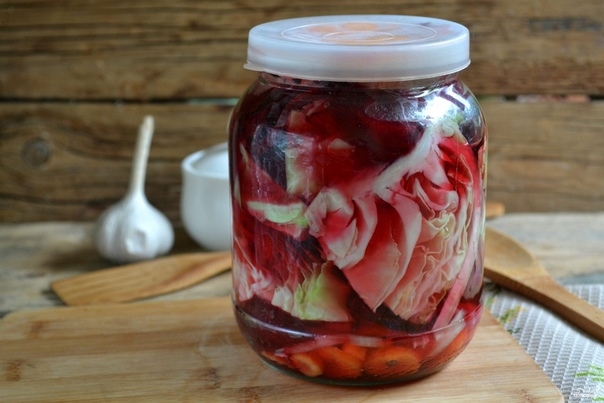 Капуста, маринованная со свеклой по-грузински Капуста, маринованная со свеклой по-грузински