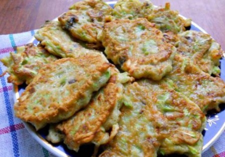 Кабачковые оладьи с шампиньонами Кабачковые оладьи с шампиньонами