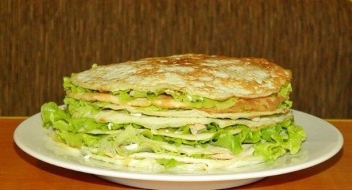 Белковый закусочный торт
