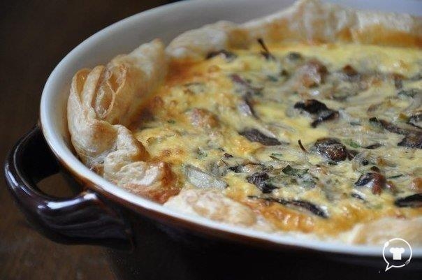 "Киш Лорен" с грибами и сыром "Киш Лорен" с грибами и сыром