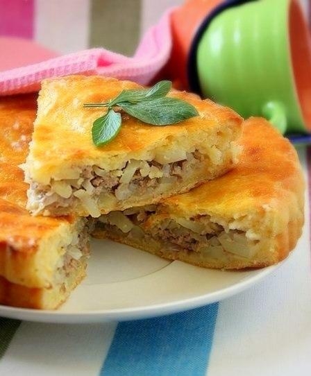Мясной пирог с картофелем - на сытный ужин Мясной пирог с картофелем - на сытный ужин