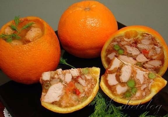Курица в апельсинах.