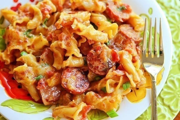 Паста с сосисками Паста с сосисками