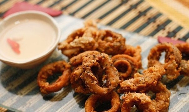 Кольца кальмаров в кляре к пиву