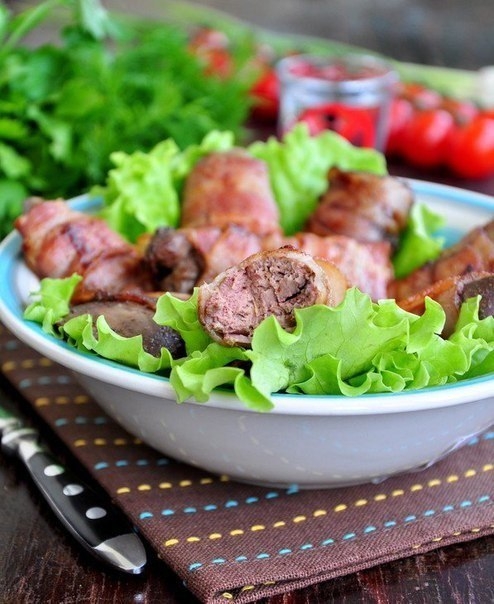 Румаки из маринованной куриной печени за 20 минут Румаки из маринованной куриной печени за 20 минут