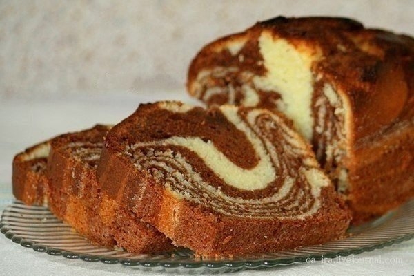 Мраморный кекс на сгущенке Мраморный кекс на сгущенке