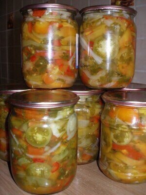 Зелёные помидоры закусочные. Зелёные помидоры закусочные.