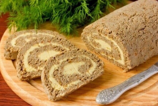 ПЕЧЁНОЧНЫЙ РУЛЕТ С МАСЛОМ