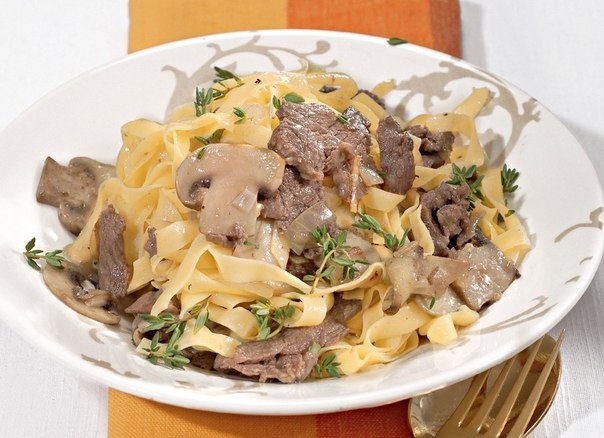 Феттучини с мясным соусом Феттучини с мясным соусом