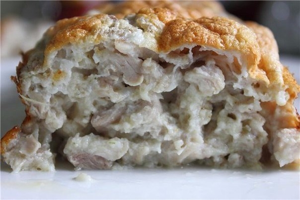 Суфле из филе курицы с овсяными хлопьями