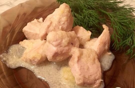 Курица в яблочно-чесночном соусе
