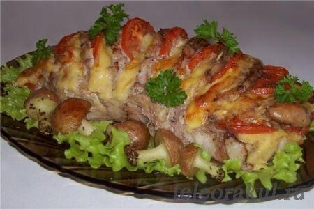 Свинина запеченная гармошкой Свинина запеченная гармошкой