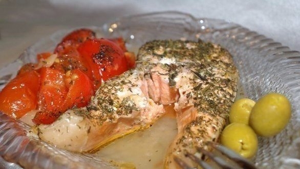 Рыба "паровая" с овощами