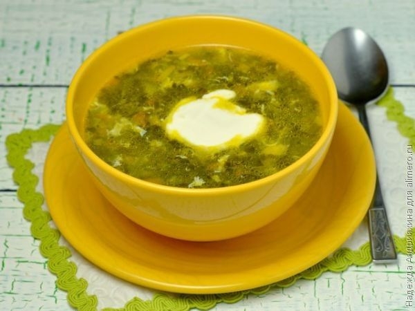 Зелёные щи из капусты Зелёные щи из капусты