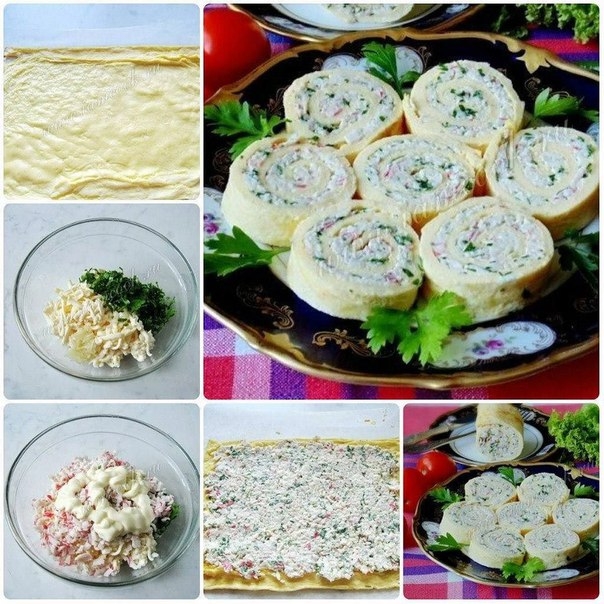 ЯИЧНЫЙ РУЛЕТ С КРАБОВЫМИ ПАЛОЧКАМИ