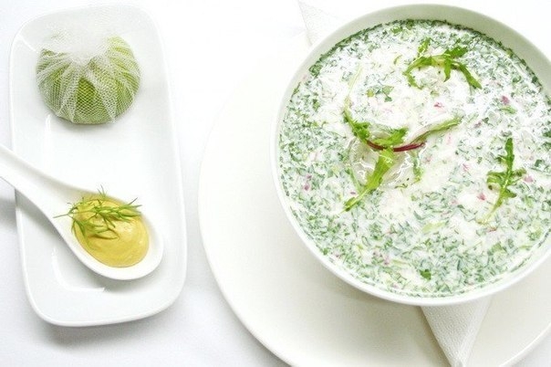 Окрошка с простоквашей и копченой курицей Окрошка с простоквашей и копченой курицей