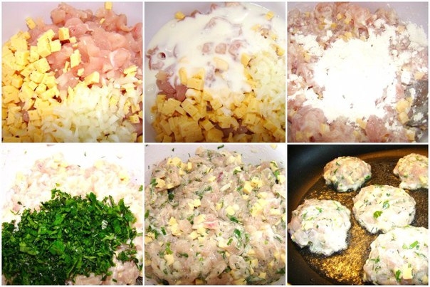 Куриные котлеты с сыром.Котлетки получаются сочными и очень вкусными Куриные котлеты с сыром.Котлетки получаются сочными и очень вкусными