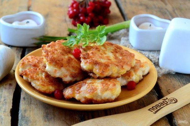 Рубленые шницели из курицы с сыром Рубленые шницели из курицы с сыром