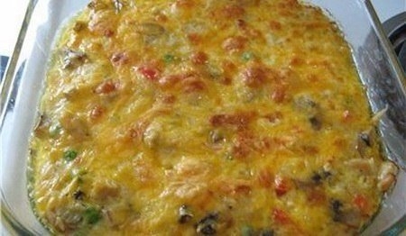 Рисовая запеканка с сёмгой и спаржевой фасолью