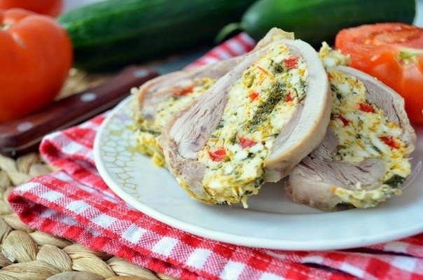 Домашние куриные рулеты (колбаски) с начинкой Домашние куриные рулеты (колбаски) с начинкой