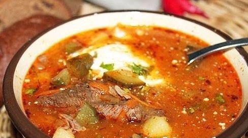 Рассольник с говядиной