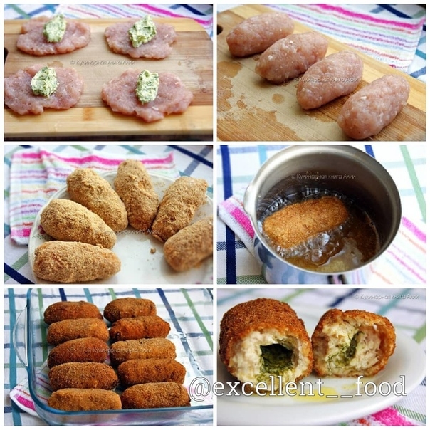 Котлеты по-киевски с куриным фаршем Котлеты по-киевски с куриным фаршем
