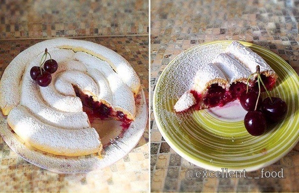 ОЧЕНЬ КРАСИВЫЙ ПИРОГ С ВИШНЕЙ