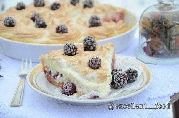 Творожный тарт с персиками