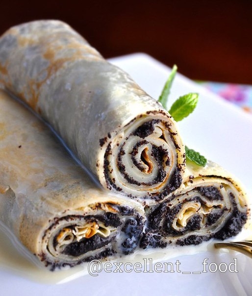 Блинчики с маковой начинкой Блинчики с маковой начинкой