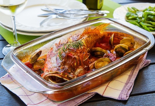 Вкусный рецепт рыбы с овощами и вином Вкусный рецепт рыбы с овощами и вином