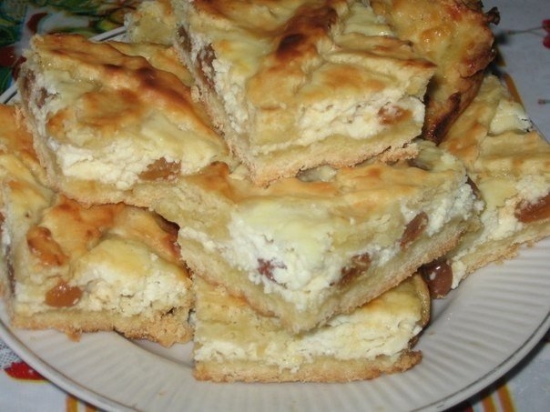 ПИРОГ С ТВОРОГОМ И ИЗЮМОМ ПИРОГ С ТВОРОГОМ И ИЗЮМОМ