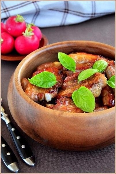 Маринованные свиные ребра запеченные