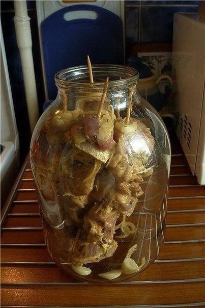 Готовим дома шашлык в банке.